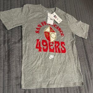 Nike 49ers Gray Tee with Red Logo